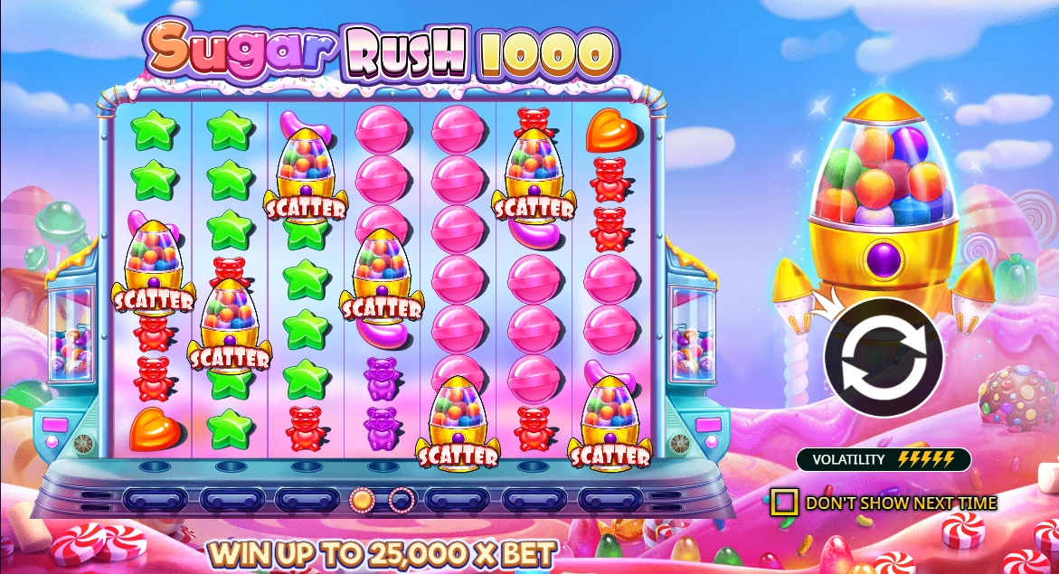 sugar rush 1000 start screen